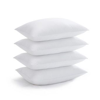 Soft 3D Down Alternative Plush Pillow for Side Sleepers: Hotel-Quality, Skin-Friendly (Pack of 4)