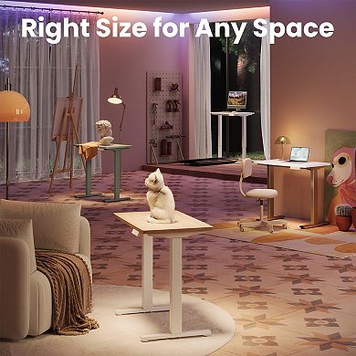 32" Compact Electric Standing Desk with 4 Memory Settings for Home Office: Adjustable Height
