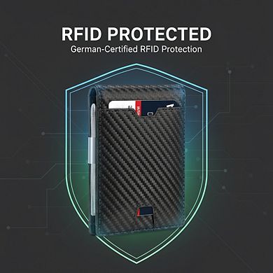 KSIZUIS Money Clip & RFID Bifold - Slim Credit Card Holder Wallet for Men, Includes Gift Box