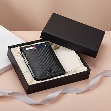 KSIZUIS Money Clip & RFID Bifold - Slim Credit Card Holder Wallet for Men, Includes Gift Box