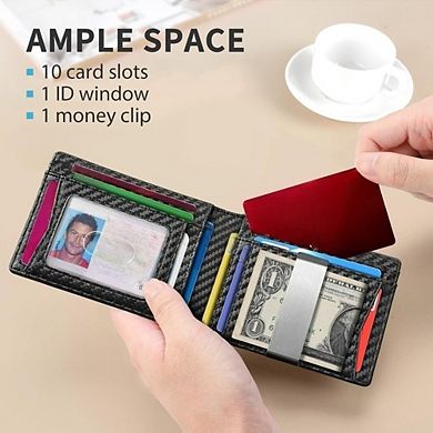 KSIZUIS Money Clip & RFID Bifold - Slim Credit Card Holder Wallet for Men, Includes Gift Box