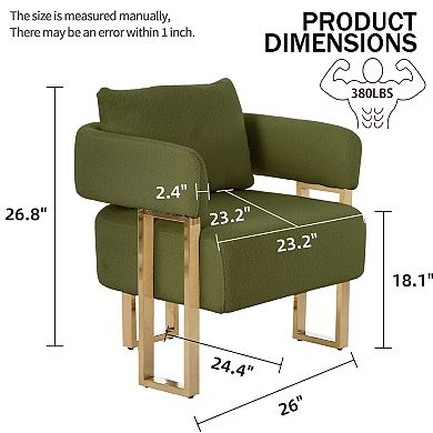 Merax Modern Chairs Metal Square Leg Frame with High Rebound(sets of 2)