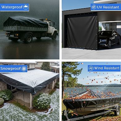 Covers&All Tarp with Grommets, Heavy Duty Outdoor Waterproof Tarps, Tear & UV Resistant