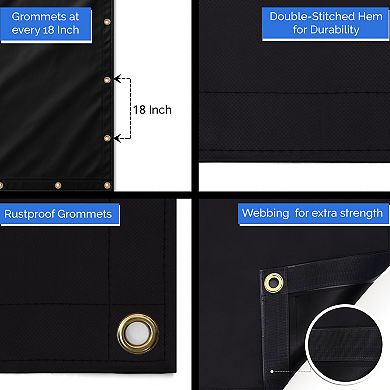 Covers&All Tarp with Grommets, Heavy Duty Outdoor Waterproof Tarps, Tear & UV Resistant