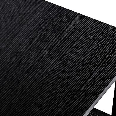 Mission Style Coffee Table with Slatted Sides: Durable Wood, Spacious Surface, Easy Assembly, 39.9"