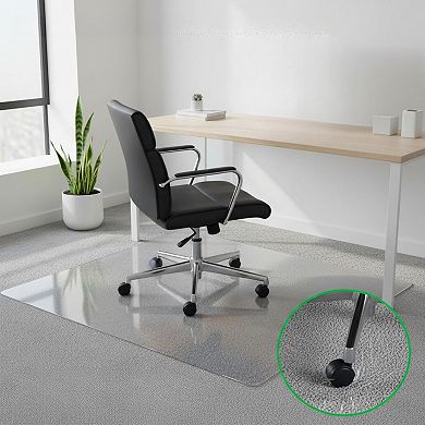 KSIZUIS Non-Slip Chair Mat for Low Pile Carpet - 46"x60" Clear Heavy Duty Floor Protector
