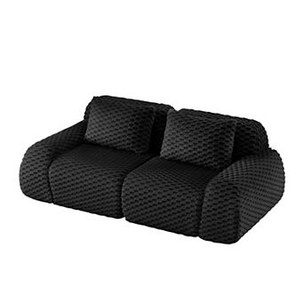 Merax Minimalist Modular Sectional Sofa Flexible Combinations Premium Flannelette Fabric