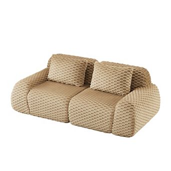 Merax Minimalist Modular Sectional Sofa Flexible Combinations Premium Flannelette Fabric