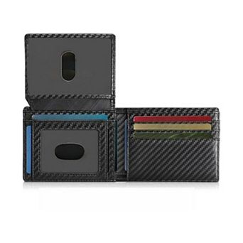 KSIZUIS Genuine Leather Wallet - Slim RFID Blocking Bifold with 2 ID Windows & Gift Box