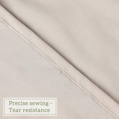 Vintage Microfiber Shower Curtain with Ruched Bow Tie and Buttonholes