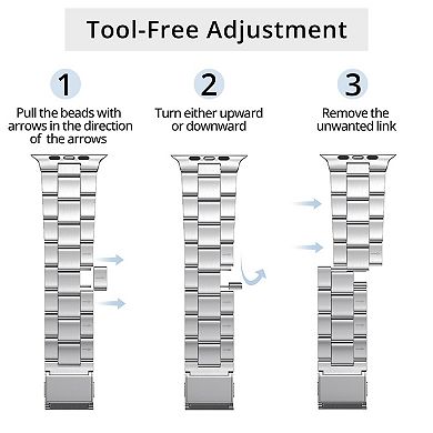 Adjustable Stainless Steel Band for 49-42mm Watches - magnetic clasp, perfect gift
