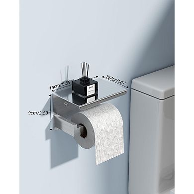 Brushed Nickel 10-Piece Modern Bathroom Set: 2x16" Towel Bars, 2xTP Holders, 2xTowel Rings, 4xRobe