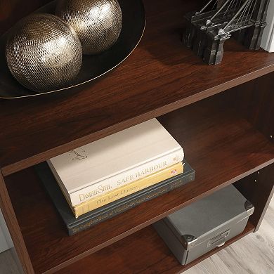 3-Shelf Adjustable Bookcase with Brook Cherry Finish for Stylish Storage