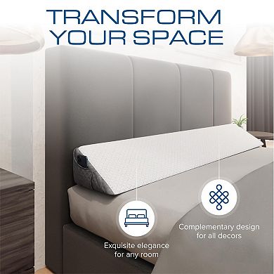 60" Queen Size Modern Bed Wedge Pillow: Stylish Gap Filler for Headboard & Mattress