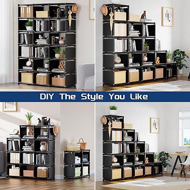 18-Cube Extra Large DIY Storage Organizer - Black: Versatile for Home, Office, Bedroom
