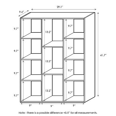 11-Cube White Bookshelf: Modern Design for Living Room, Bedroom, Home Office
