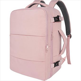 Women's TSA Travel Backpack with 15.6" Laptop USB & Shoe Pouch Pink Weekender