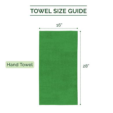Elegant Comfort 4 pack turkish cotton 4 lines stripe hand towel set 16 x 28 inch