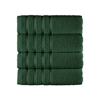 Elegant Comfort 4 pack turkish cotton 4 lines stripe hand towel set 16 x 28 inch