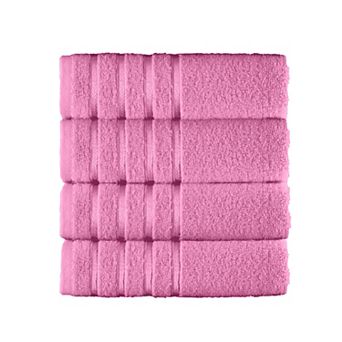 Elegant Comfort 4 pack turkish cotton 4 lines stripe hand towel set 16 x 28 inch