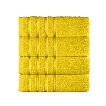 Elegant Comfort 4 pack turkish cotton 4 lines stripe hand towel set 16 x 28 inch