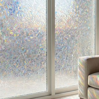 Frosted Window Privacy Film Non Adhesive Static Cling Glass Sun Control Door Decal 39.4"x23.6"