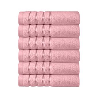 Elegant Comfort 6 pack premium turkish cotton 4 lines stripe washcloths set 13 x 13 inch