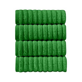Elegant Comfort 4 Pack Premium Turkish Cotton Corduroy Stripe Hand Towel Set, 16 x 28 inch