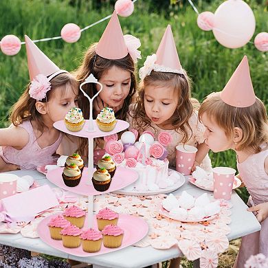 3-Layer Heart-shaped Cake Display Holder with Layered Serving Tray for Pastries 1 Set