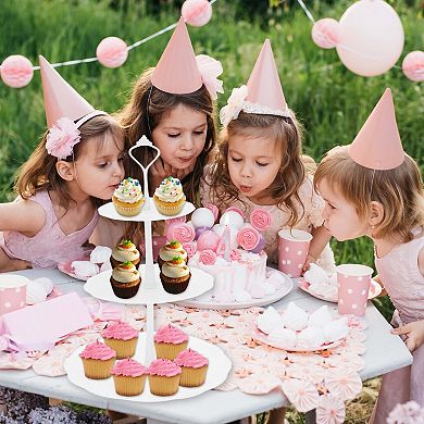 3-Layer Circular Cake Display Holder for Pastries, Donuts and Fruits 1 Set