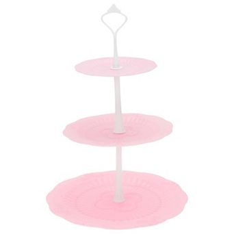 3-Layer Circular Cake Display Holder for Pastries, Donuts and Fruits 1 Set