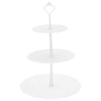 3-Layer Circular Cake Display Holder for Pastries, Donuts and Fruits 1 Set