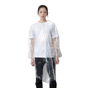 Disposable Rain Ponchos Lightweight for Men and Women Clear 5 pc