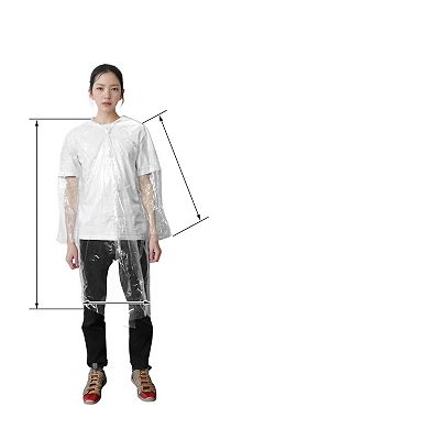 Disposable Rain Ponchos Lightweight for Men and Women Clear 5Pcs