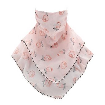 Floral Print Triangle Earloop Neck Gaiter for Outdoor Sports Activities 1 pc