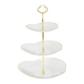 3 tier Dessert Cupcake Stand Three Petals Design for Donut Fruits 1 Set