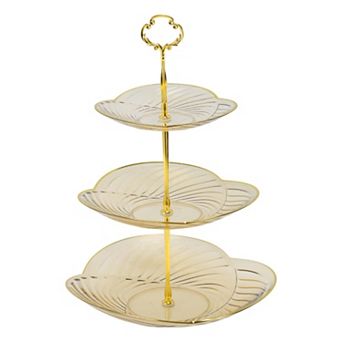 3 tier Dessert Cupcake Stand Three Petals Design for Donut Fruits 1 Set