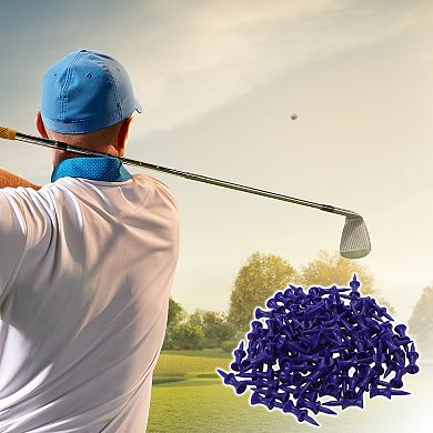 Portable 37mm Limited Golf Tees 1.46" Blue 100 Pcs