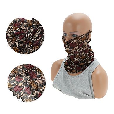 Floral Printed Earloop Neck Gaiter for Outdoor Sports Activities 1 Pc