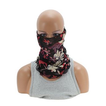 Floral Printed Earloop Neck Gaiter for Outdoor Sports Activities 1 pc