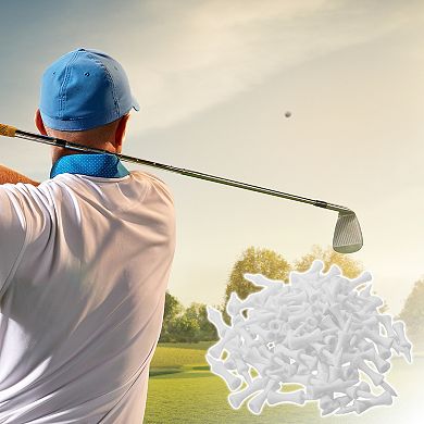 Portable 51mm Limited Golf Tees 2.01" White 100 Pcs