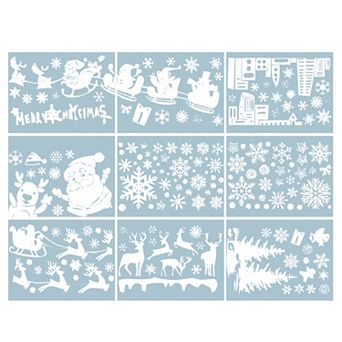 Christmas Decorations City Santa Claus and Deer Christmas Decor for White 1 Set