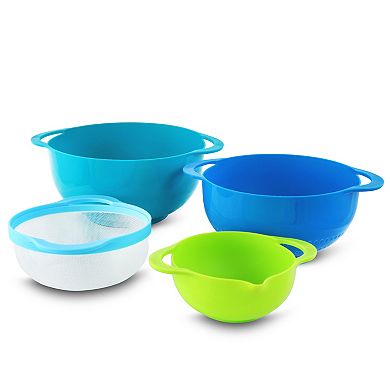 Megachef Pro Multipurpose Stackable Mixing Bowl and Measuring Cup Set