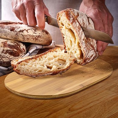 Megachef Pro Kitchen Food Storage and Organization 5 Piece Canister Set in Grey with Bamboo Lids