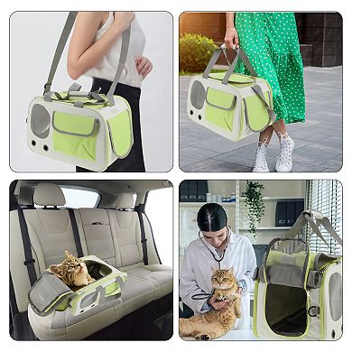 1Pc Pet Carrier Bag Foldable Transport Box Breathable