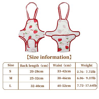 Dog Diapers for Female Dog Washable Reusable with Adjustable Suspender 1Pc