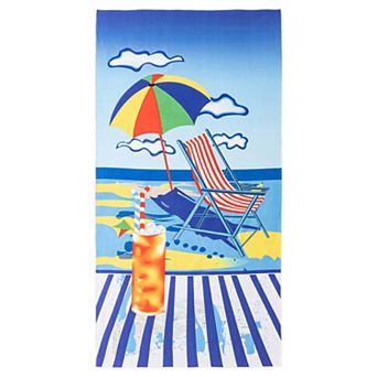 Cartoon Pattern Oversized Beach Towel Sand Free Quick Dry Absorbent Travel Towel 1 Pack 71" x 35"