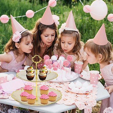 2 Tier Dessert Cupcake Stand Five Petals Design for Donut Fruits 1 Set