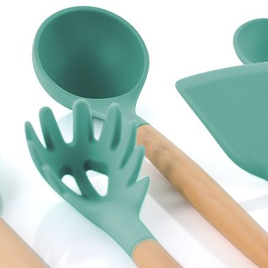 Megachef Pro Silicone and Wood Cooking Utensils, Set of 9