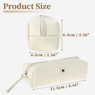 Leather Style Aesthetic Pen Bag Organizer for Office Supplies 1 Pc